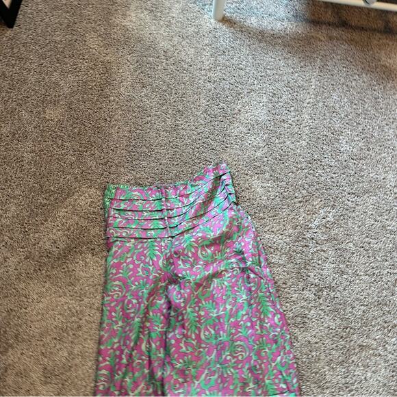 Pure Silk Handmade Green and Purple Top and Pants Set Medium - Picture 12 of 13